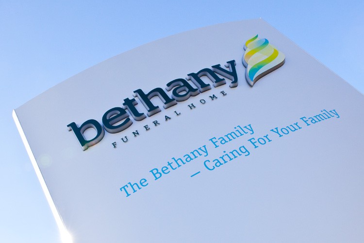 Bethany Funeral Home Signage
