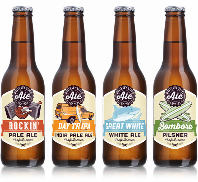 Margaret River Ale Bottle Labels