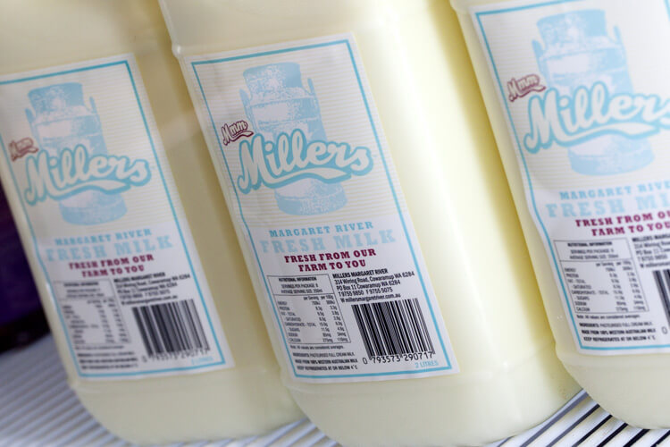 Millers Milk Labels