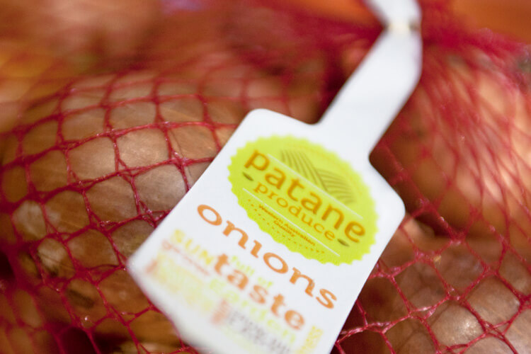 Patane Produce Onion Label