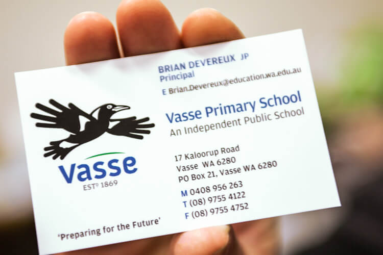 Vasse Primary School Business Card