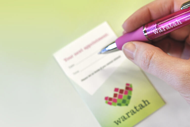 Waratah Appointment Card