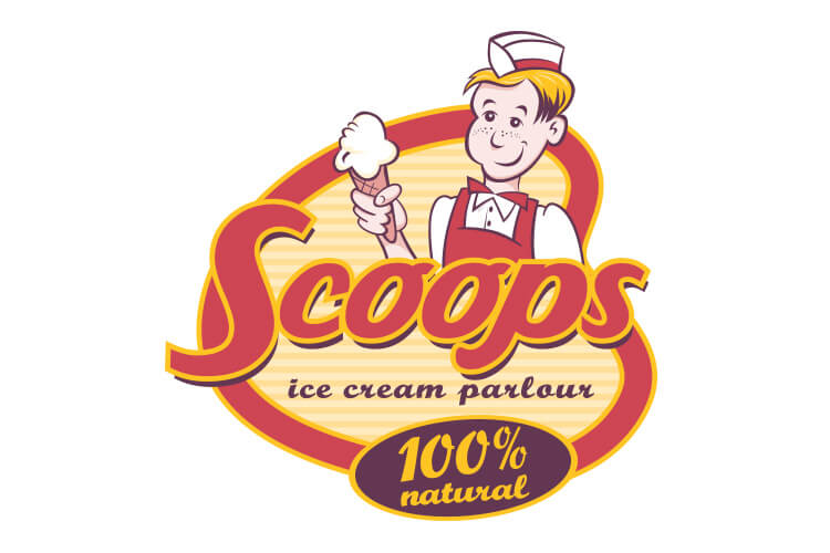 Scoops Ice-Cream Parlour Logo