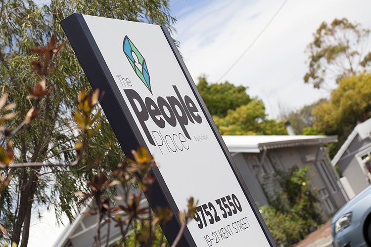 The People Place Outdoor Road Signage by Jack in the box Busselton